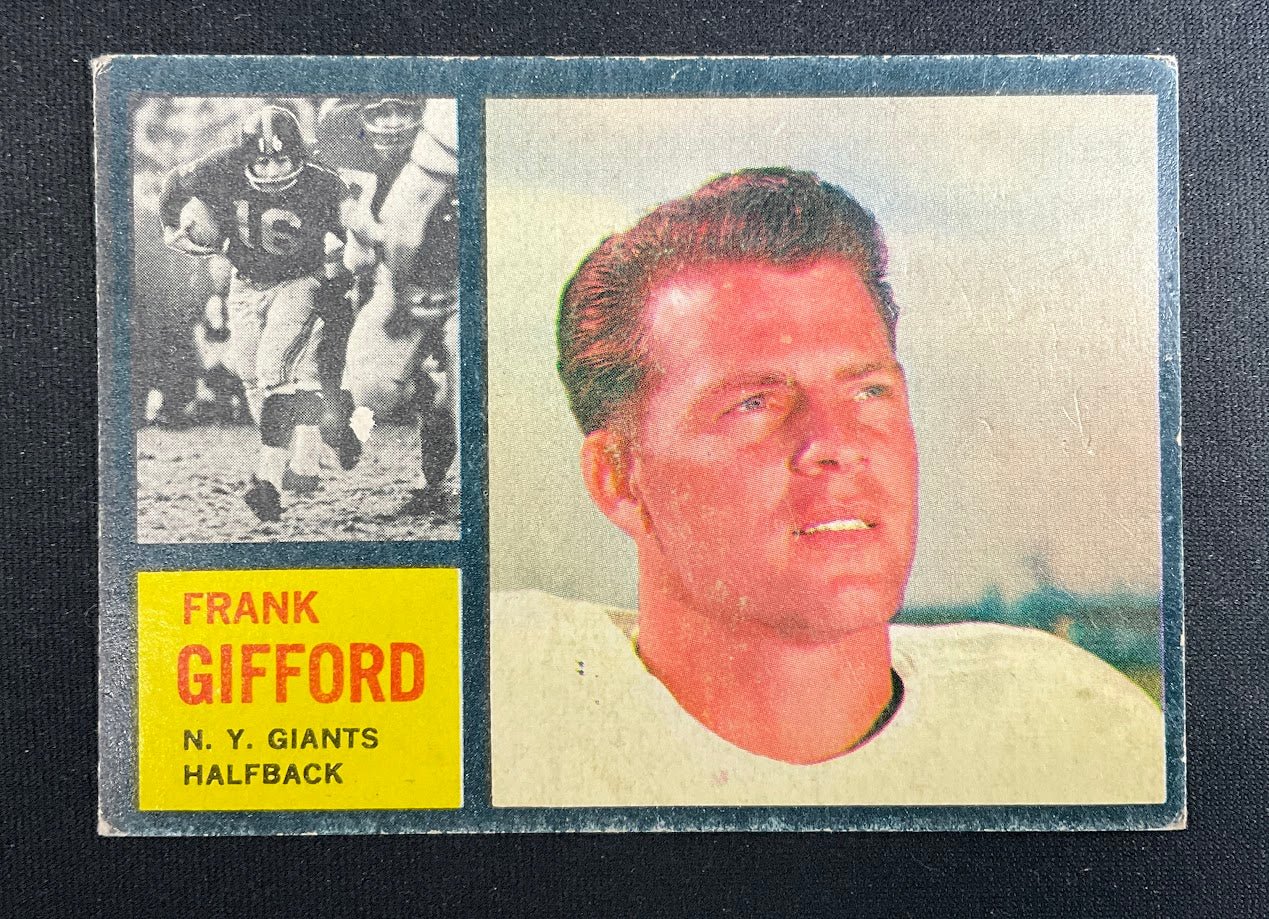 Frank Gifford 1962 Topps #104 New York Giants VG #1 - Collector Store LLC