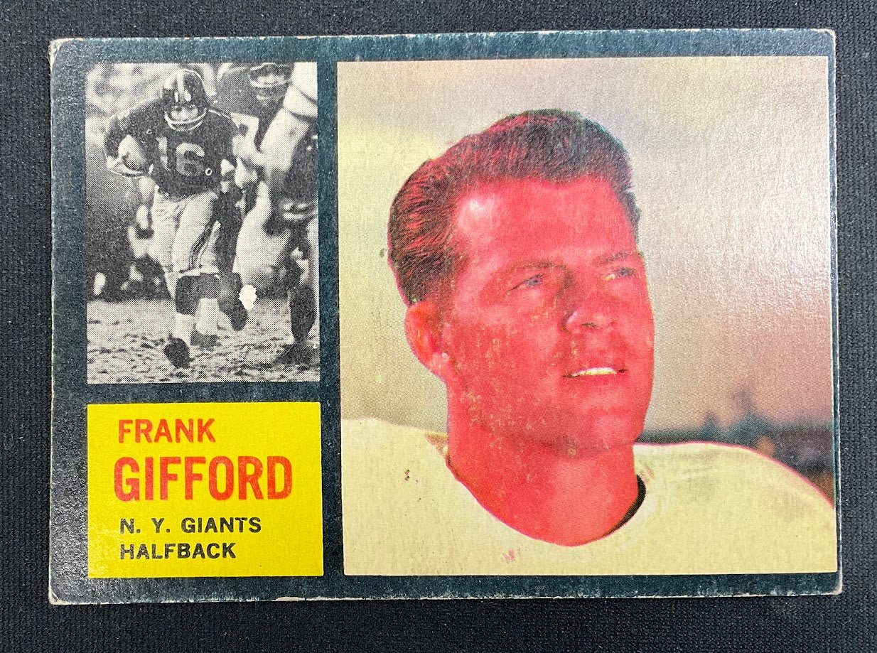 Frank Gifford 1962 Topps #104 New York Giants VG #2 - Collector Store LLC