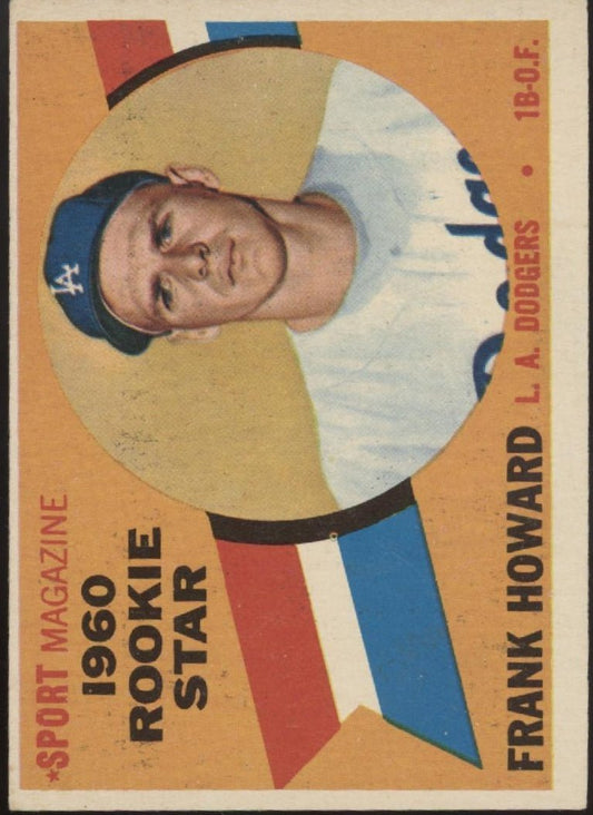 Frank Howard 1960 Topps Rookie Star RC #132 Los Angeles Dodgers VG - Collector Store LLC