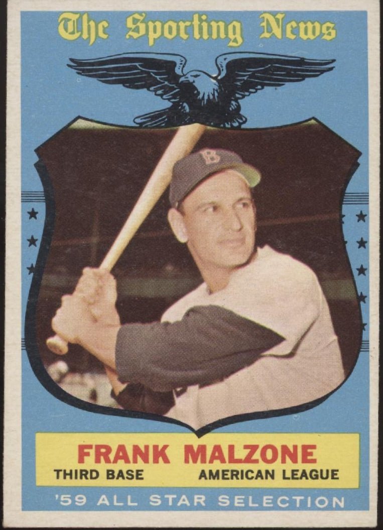 Frank Malzone 1959 Topps The Sporting News #558 Boston Red Sox VG - EX - Collector Store LLC