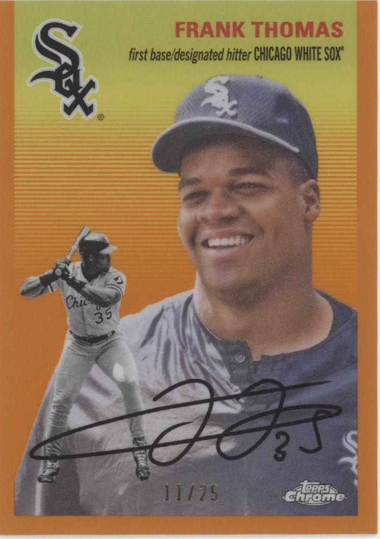 Frank Thomas 2024 Topps Chrome Platinum Orange Refractor 11/25 #451 - Collector Store LLC