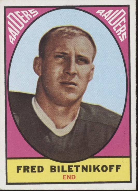 Fred Biletnikoff 1967 Topps #106 Oakland Raiders VG - Collector Store LLC