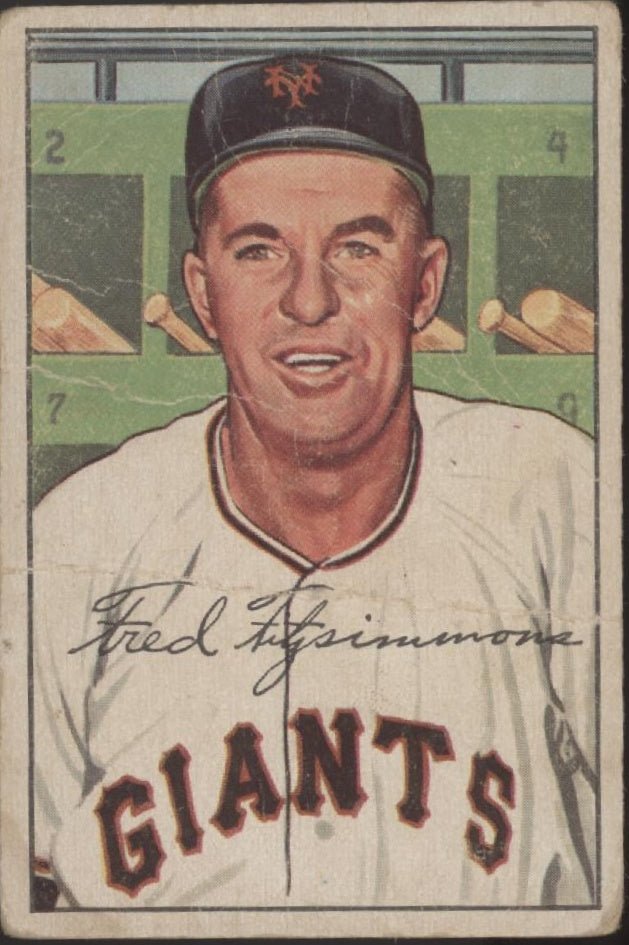 Fred Fitzsimmons 1952 Bowman #234 New York Giants PR - Collector Store LLC