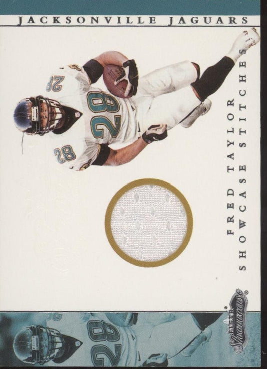 Fred Taylor 2001 Fleer Showtime Showcase Stitches Swatch Card - Collector Store LLC