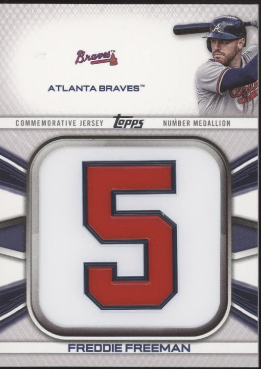 Freddie Freeman 2022 Topps Series 1 Player Jersey Number Medallion #JNM - FF - Collector Store LLC