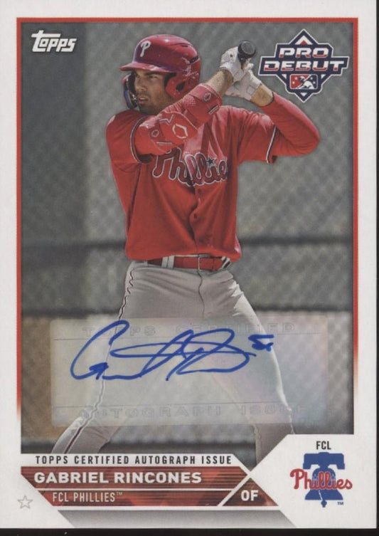 Gabriel Rincones 2023 Topps Pro Debut Auto PD - 134 - Collector Store LLC