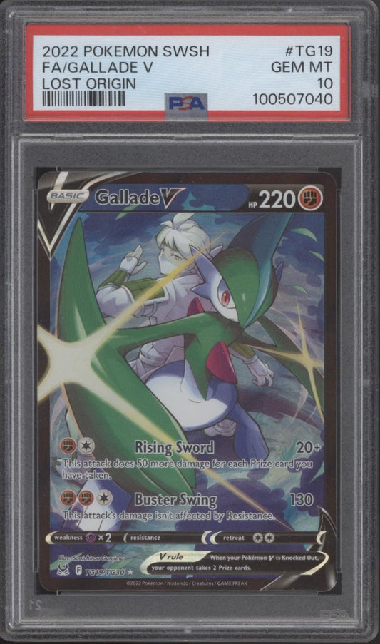 Gallade V Pokemon Lost Origin Full Art TG19 PSA 10 - Collector Store LLC