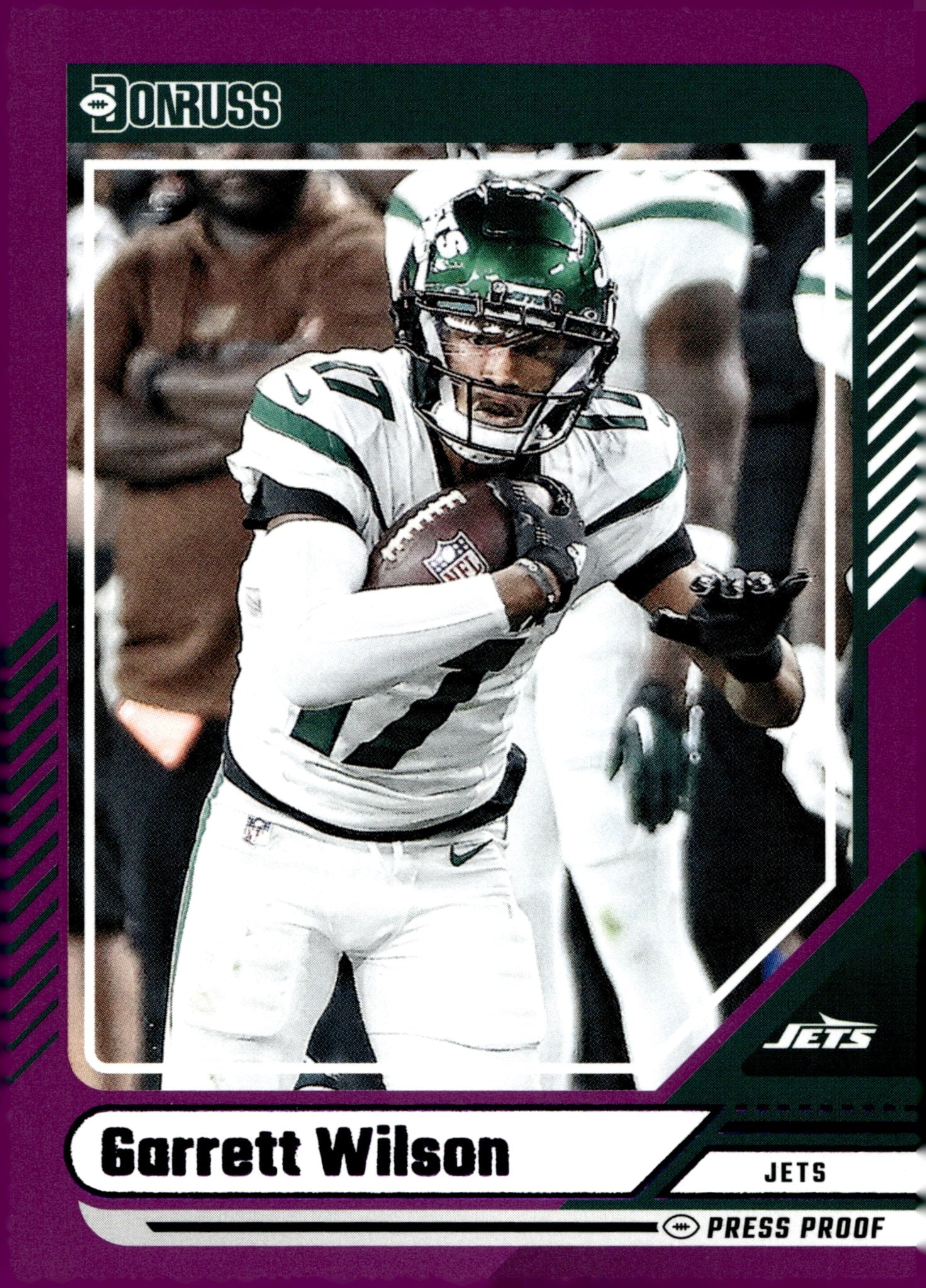 Garrett Wilson 2024 Panini Donruss Press Proof Purple #164 - Collector Store LLC