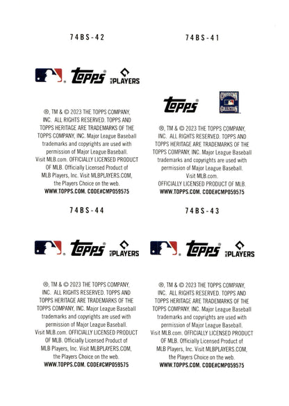 Garvey / Betts / Kershaw / Buehler 2023 Topps Heritage 74BC41 - 44 - Collector Store LLC