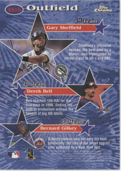 Gary Sheffield 1997 Topps Chrome 1st Team All - Stars #AS16 - Collector Store LLC