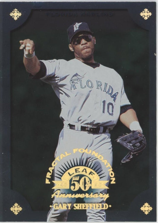 Gary Sheffield 1998 Leaf 50th Anniversary Fractal Foundation 0506/3999 #21 - Collector Store LLC