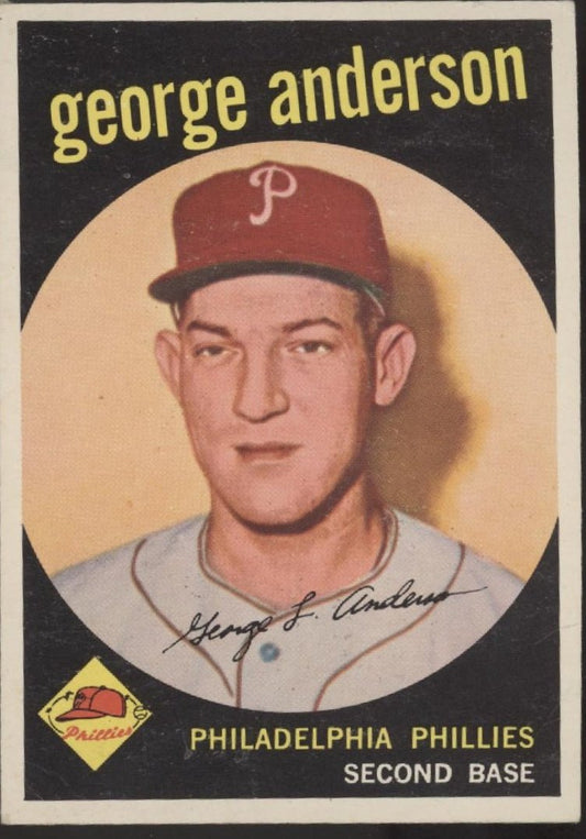 George Anderson 1959 Topps RC #338 Philadelphia Phillies VG - EX #2 - Collector Store LLC