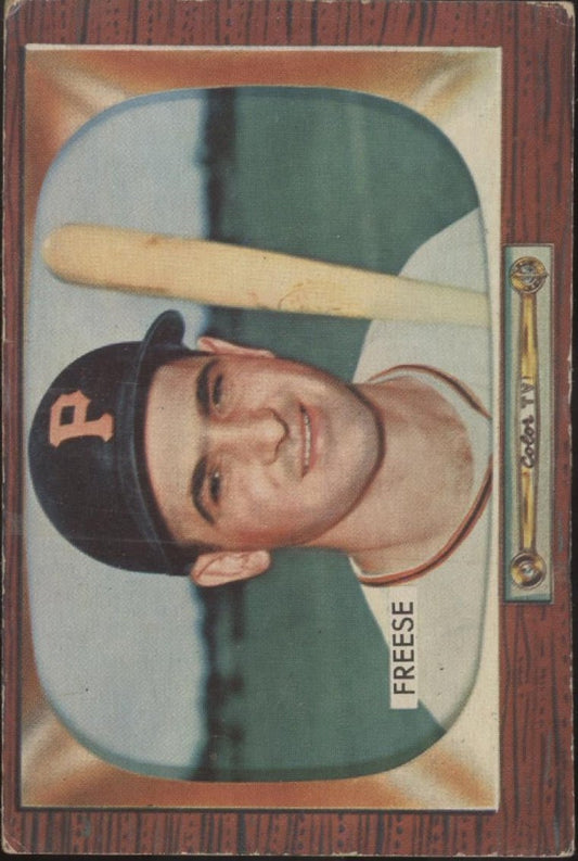 George Freese 1955 Bowman RC #84 Pittsburgh Pirates VG - Collector Store LLC