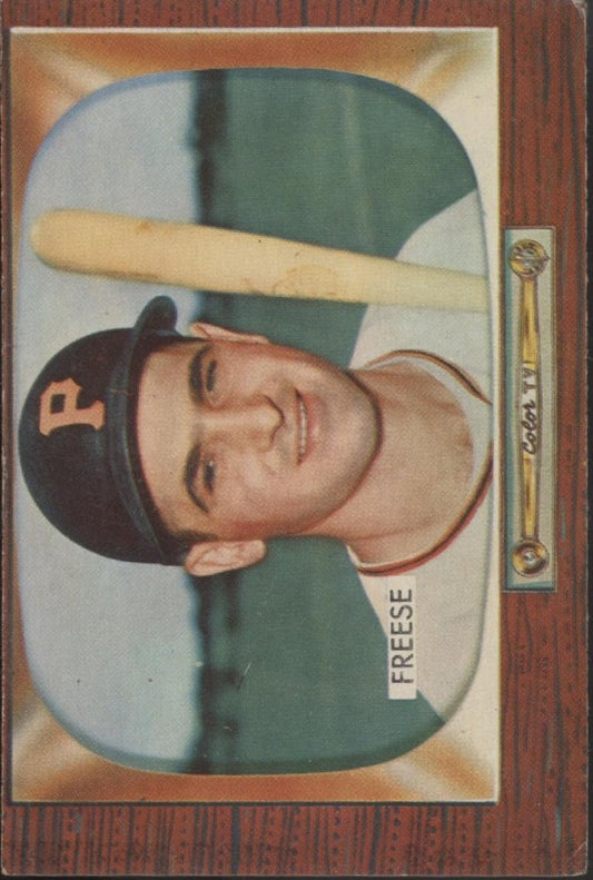 George Freese 1955 Bowman RC #84 Pittsburgh Pirates VG - EX - Collector Store LLC