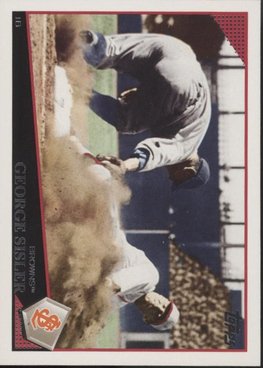 George Sisler 2009 Topps Series 1 SP #115 - Collector Store LLC