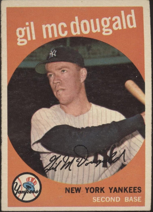 Gil McDougald 1959 Topps #345 New York Yankees VG - EX - Collector Store LLC