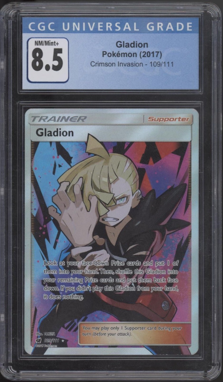 Gladion Pokemon Crimson Invasion #109 CGC 8.5 - Collector Store LLC