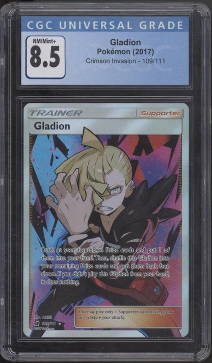 Gladion Pokemon Crimson Invasion #109 CGC 8.5 - Collector Store LLC