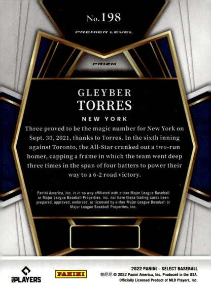 Gleyber Torres 2022 Panini Select Scope Prizm 198 - Collector Store LLC