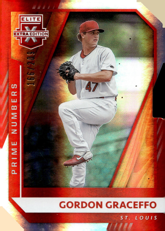 Gordon Graceffo 2021 Elite Extra Edition Prime Numbers Die - Cut Orange Foil /209 - Collector Store LLC