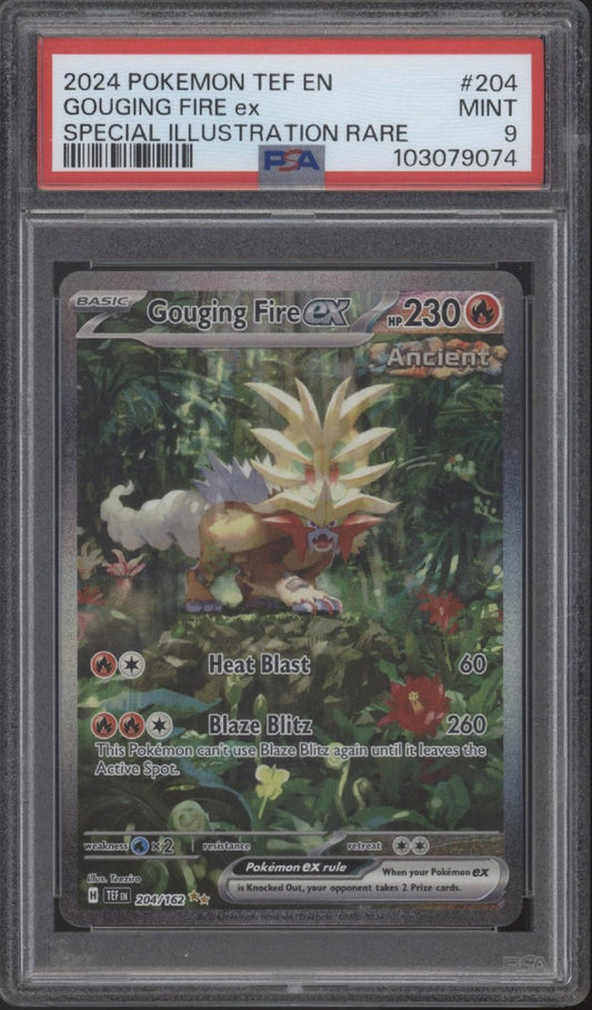 Gouging Fire ex Pokemon Terastal Festival Special Illustration Rare 204 PSA 9 - Collector Store LLC