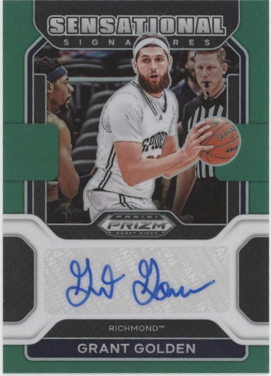 Grant Golden 2022 Prizm Draft Picks Sensational Signatures Green Prizm Auto - Collector Store LLC