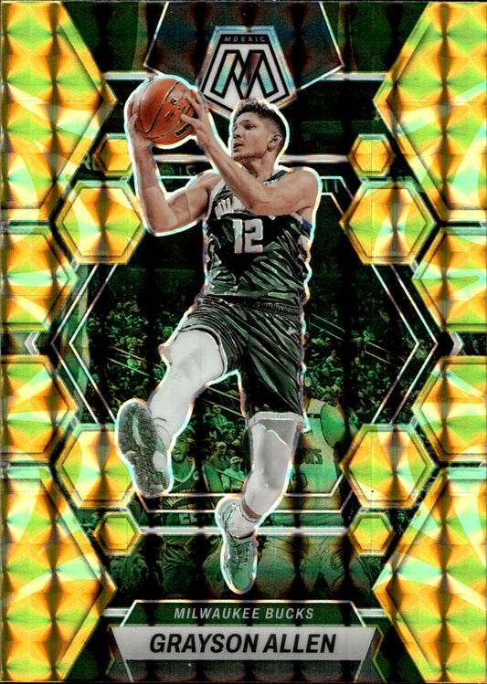 Grayson Allen 2022 - 23 Panini Mosaic Yellow Prizm #144 - Collector Store LLC