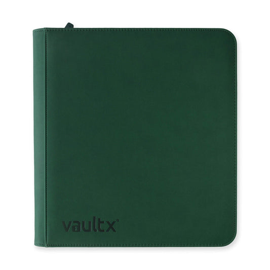 Vaultx 12-Pocket Exo-Tec Zip Binder - Forest Green