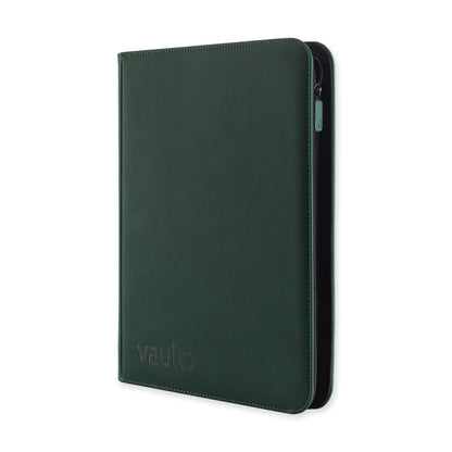 Vaultx 9-Pocket Exo-Tec Zip Binder - Forest Green