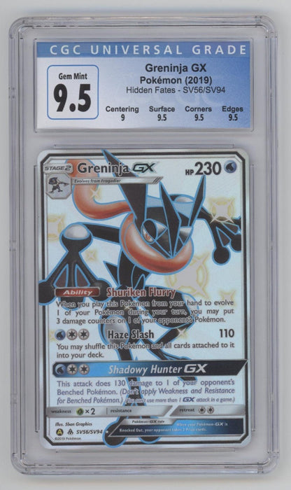 Greninja GX Pokemon Hidden Fates #56 CGC 9.5 - Collector Store LLC