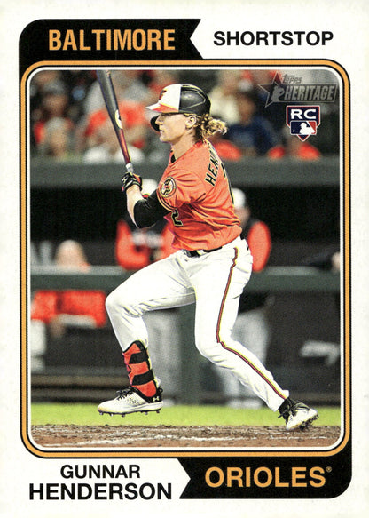 Gunnar Henderson 2023 Topps Heritage RC #64 - Collector Store LLC