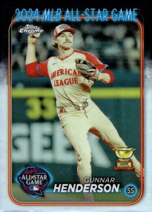 Gunnar Henderson 2024 Topps Chrome All Stag Game Refractor ASGC - 5 1 - Collector Store LLC