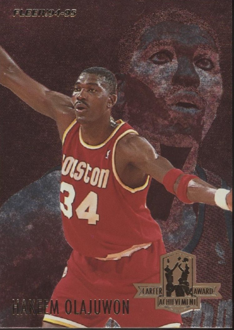 Hakeem Olajuwon 1994 - 95 Fleer Career Award Achievement #3 - Collector Store LLC