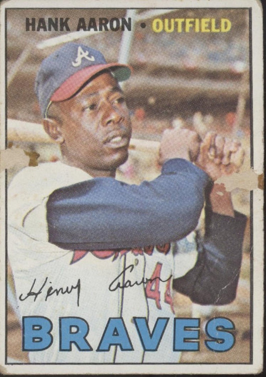 Hank Aaron 1967 Topps #250 Atlanta Braves PR - Collector Store LLC