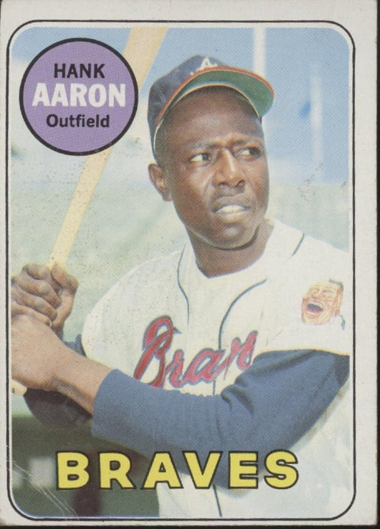 Hank Aaron 1969 Topps #100 Atlanta Braves GD #4 - Collector Store LLC