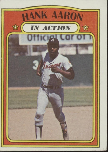 Hank Aaron 1972 Topps In Action #300 Atlanta Braves VG - Collector Store LLC
