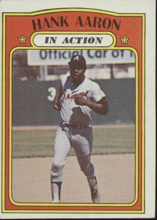Hank Aaron 1972 Topps In Action #300 Atlanta Braves VG - Collector Store LLC