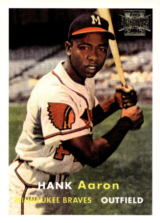 Hank Aaron 2002 Topps Archives Reprint #168 - Collector Store LLC