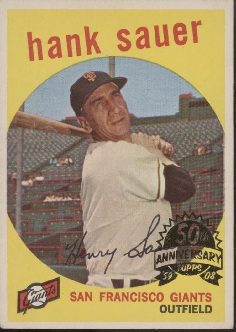 Hank Sauer 2008 Topps Heritage 50th Anniversary #404 - Collector Store LLC