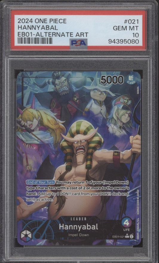Hannyabal One Piece Card Game Memorial Collection Alternate Art #021 PSA 10 - Collector Store LLC