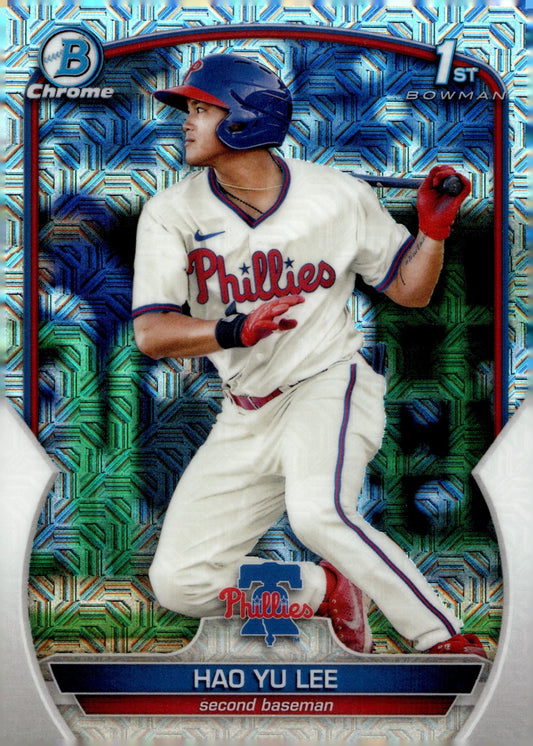 Hao Yu Lee 2023 Bowman Chrome Mojo Refractor BCP - 52 - Collector Store LLC