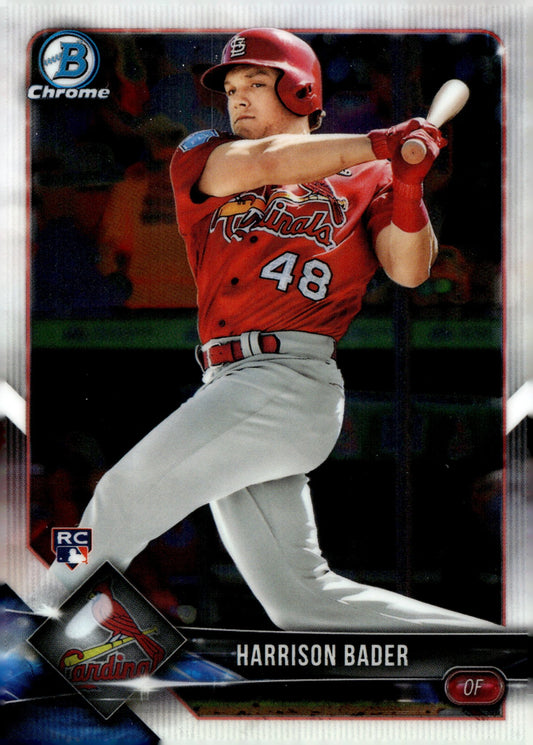 Harrison Bader 2018 Bowman Chrome RC 68 - Collector Store LLC
