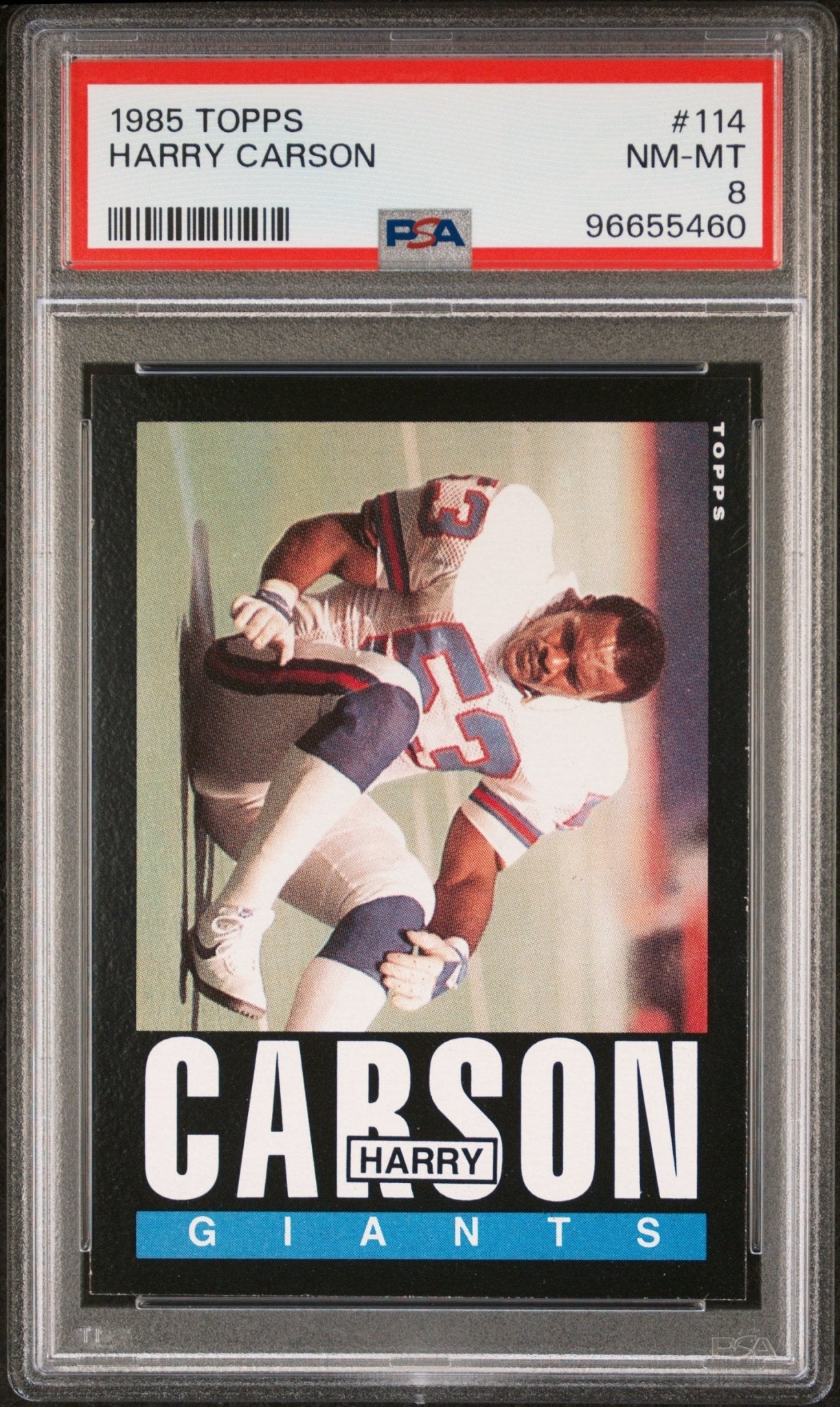 Harry Carson 1985 Topps #114 PSA 8 - Collector Store LLC