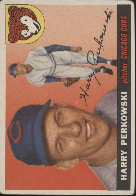 Harry Perkowski 1955 Topps #184 Chicago Cubs VG - Collector Store LLC