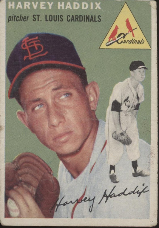 Harvey Haddix 1954 Topps #9 St. Louis Cardinals VG - Collector Store LLC