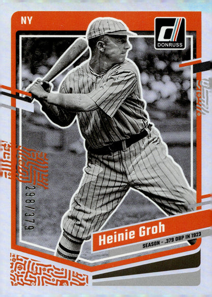 Heinie Groh 2023 Panini Donruss Holo 098/379 169 - Collector Store LLC