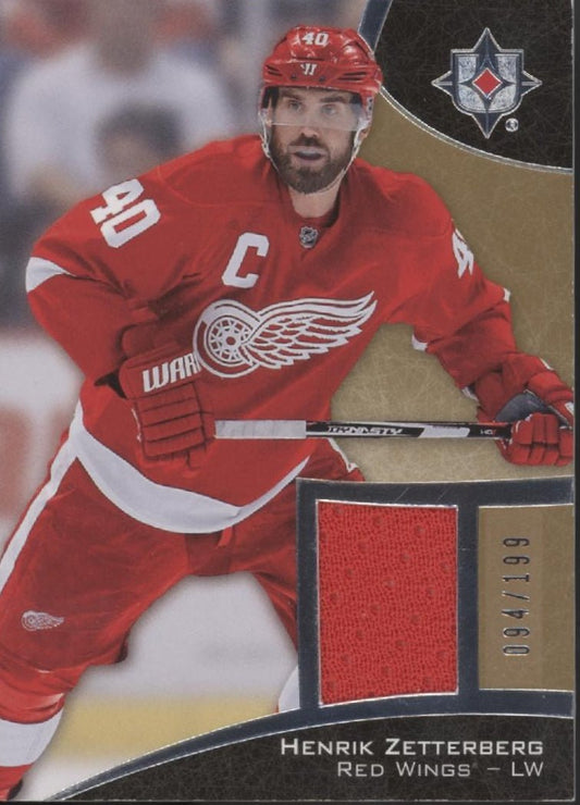 Henrik Zetterberg 2015 - 16 Upper Deck Ultimate Collection Swatch 094/199 16 - Collector Store LLC