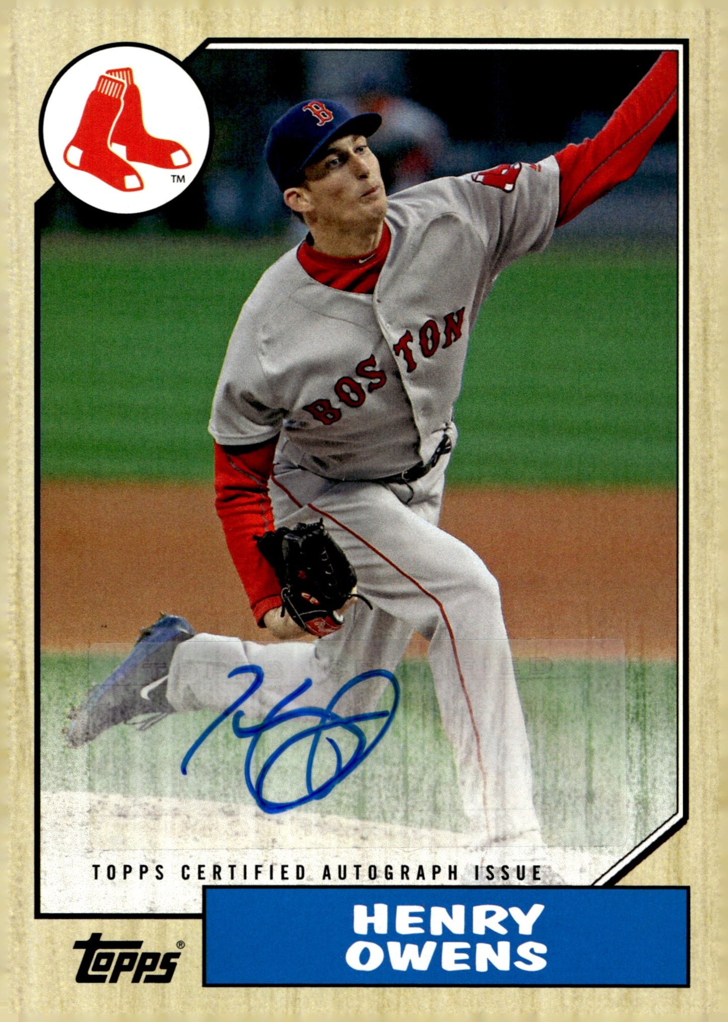 Henry Owens 2017 Topps Series 1 '87 Auto #1987A - HO - Collector Store LLC