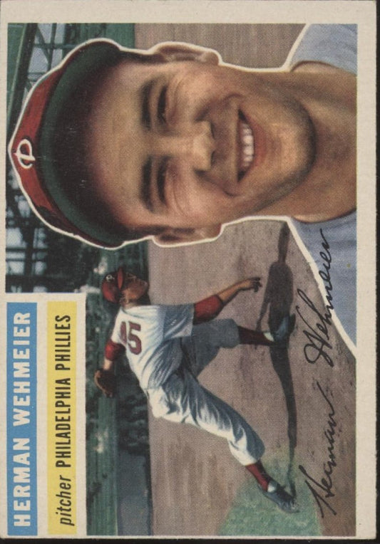 Herman Wehmeier 1956 Topps #78 Philadelphia Phillies EX - Collector Store LLC