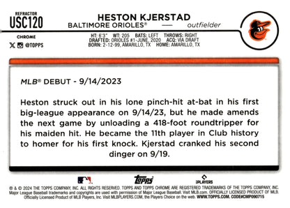 Heston Kjerstad 2024 Topps Chrome Refractor RC USC120 - Collector Store LLC